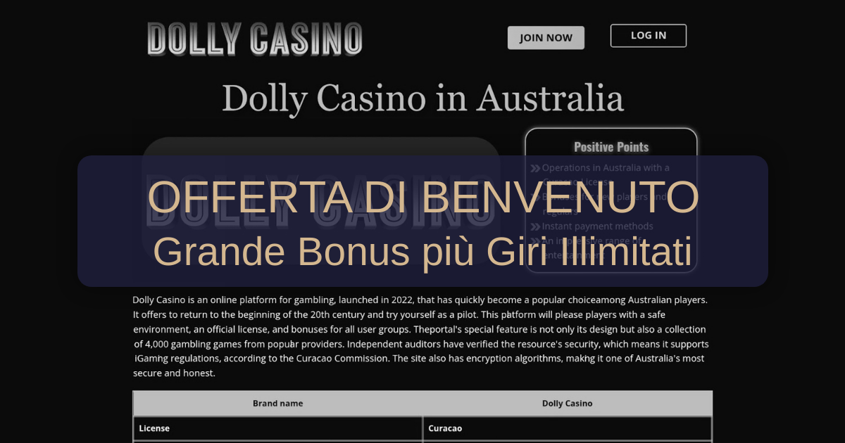 Dolly Casino welcome bonus